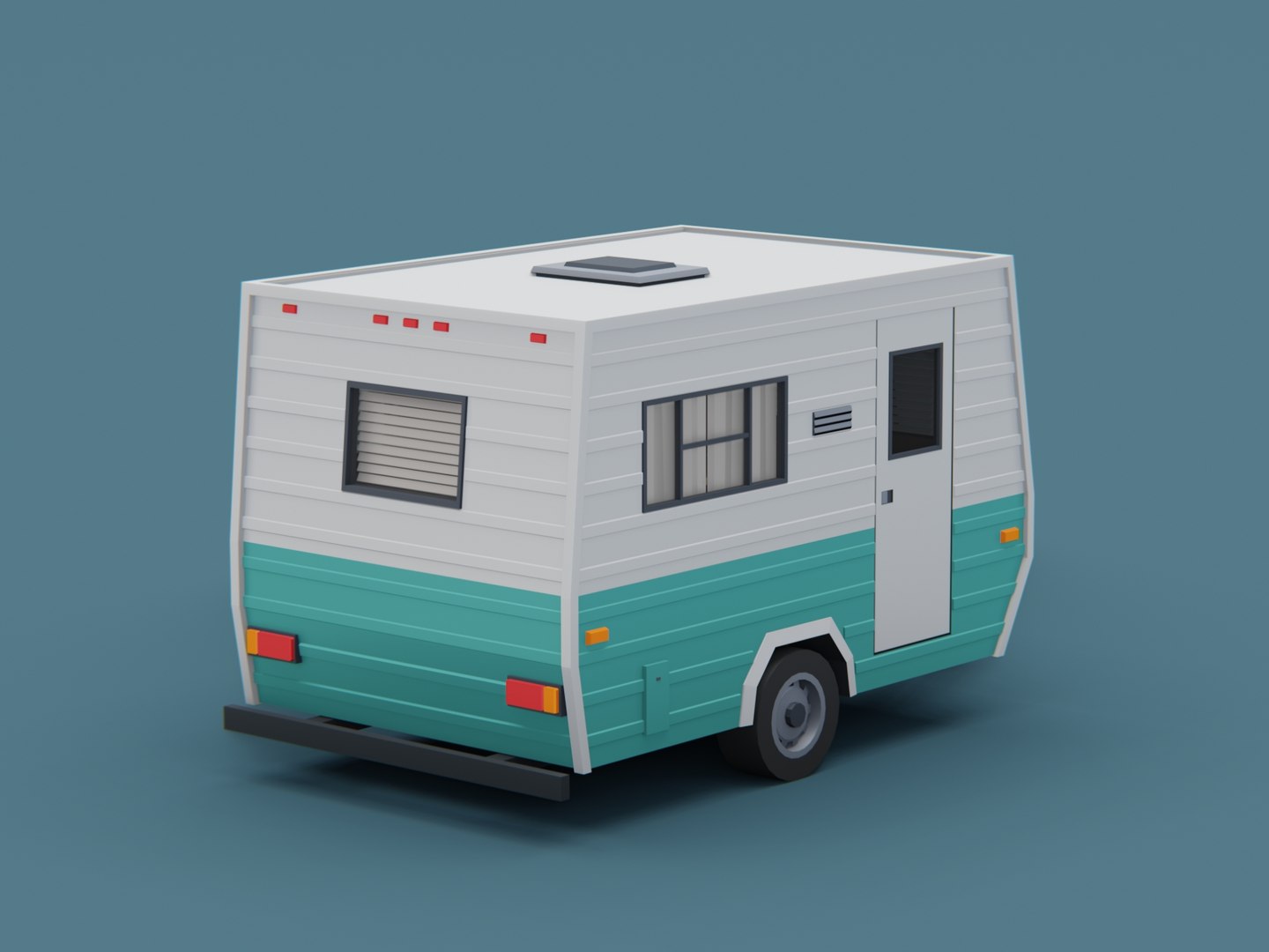 Small Camper Trailer Classic Stylized Low Poly 3D model - TurboSquid ...