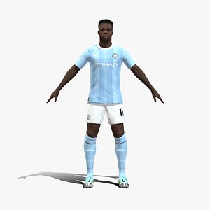 3D Rigged Jeremy Doku Manchester City 2024 model