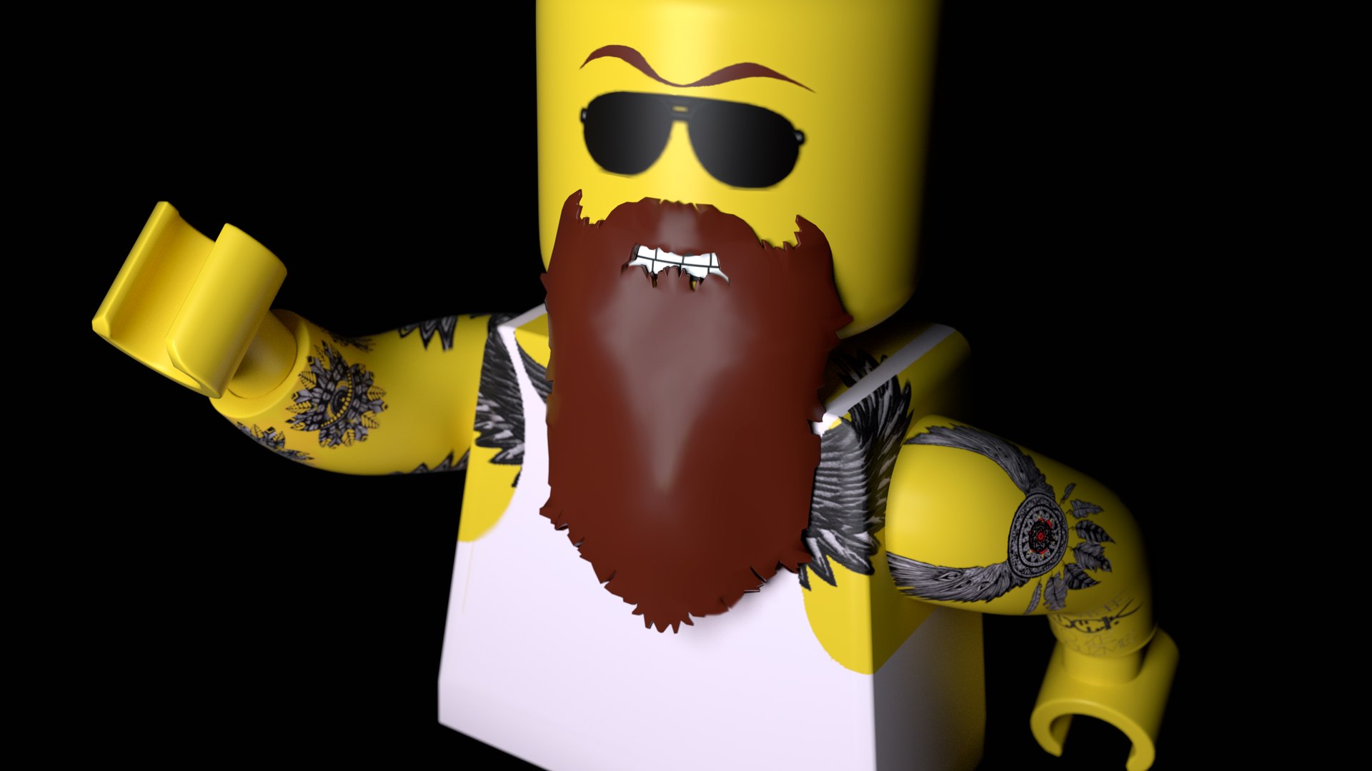3d Rude Music Character