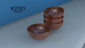 3d model cherry wood bowl