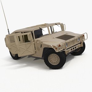 Military Humvee Vehicle Rigged