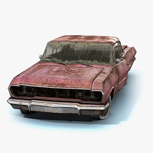 3D low-poly muscle car model