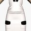 3d model dress silver female mannequin