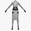 3d model dress silver female mannequin
