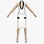 3d model dress silver female mannequin