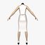 3d model dress silver female mannequin