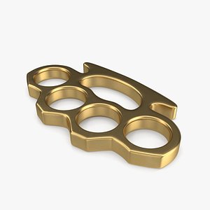 Brass knuckles Golden 3D
