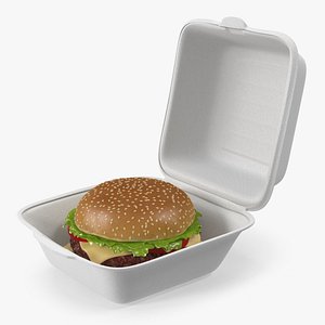 Food Box with Hamburger model