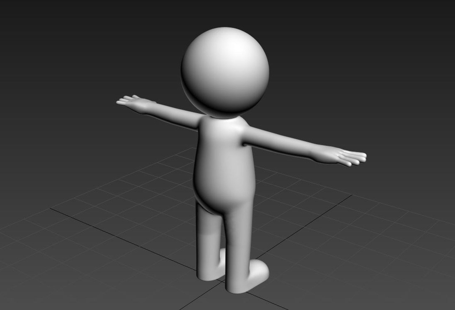 3d Max Simple Stickman