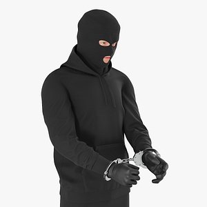 3D Robber in Handcuffs model