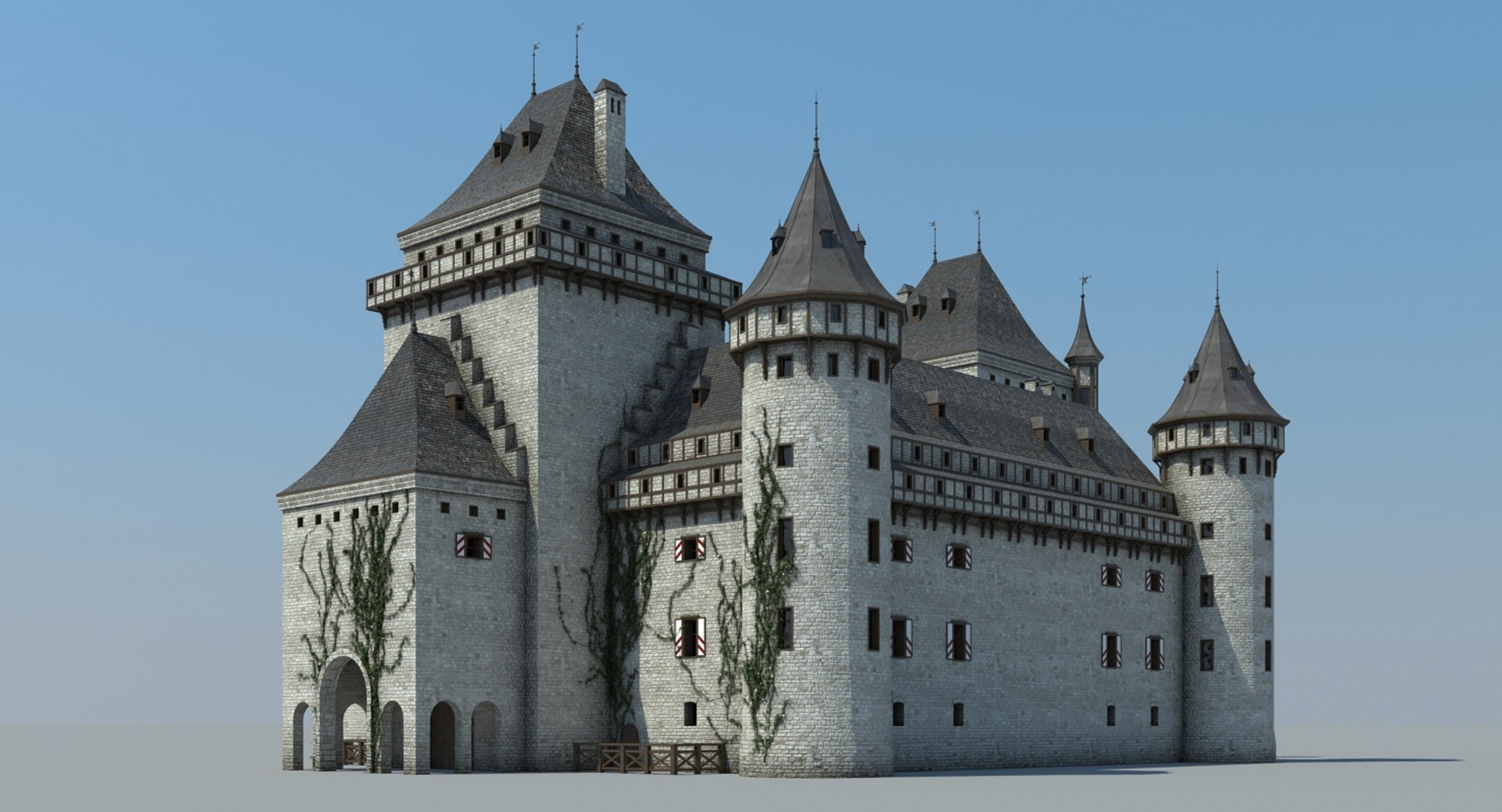 Castle Landmark 3d Model