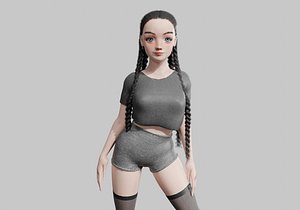 Pretty Young woman V43708 3D model