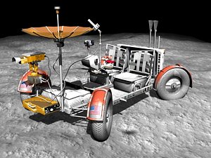 nasa apollo lunar lrv 3d model