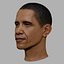 Barack Obama Serious 3D Portrait