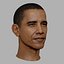 Barack Obama Serious 3D Portrait