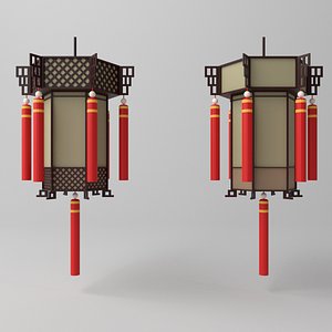 3D model Cartoon Chinese Palace Lantern