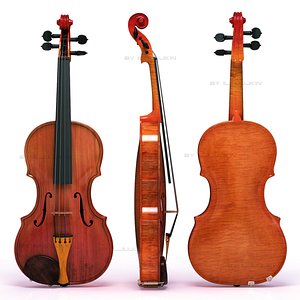 violin strings 3d model