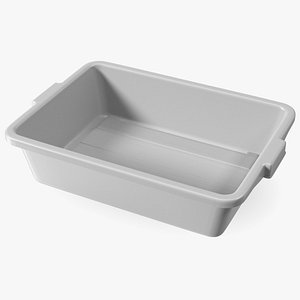 Large Grey Tote Tray Airport Security 3D model
