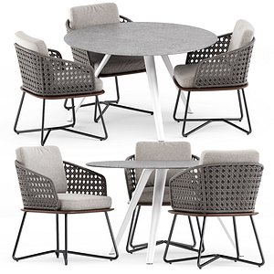 3D Rivera Little Armchair and Evans Outdoor table