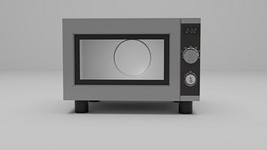 Microwave Model with Detailed Controls and Interior