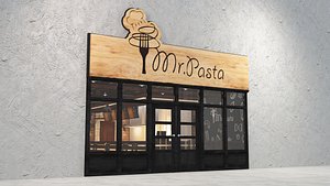 interior restaurant 3D model