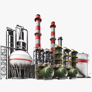 Detailed Refinery Collection 3D