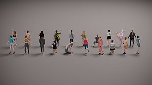 Models of people x 20 55 3D model