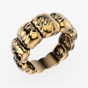 3D Fashion Down Jacket ring R52 all sizes 3D print model model