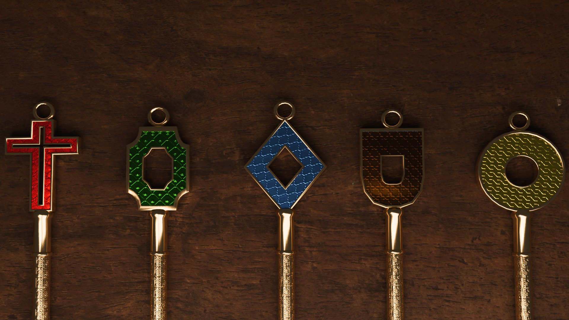 Escape Room Key Set 3D Model - TurboSquid 2342980