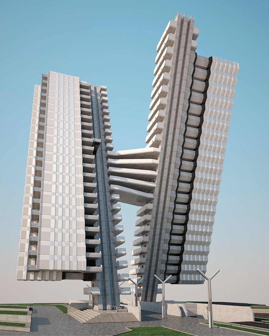 3ds Max Building Hotel Structures