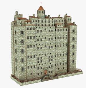 medieval building fantasy 3D model