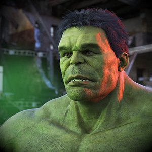 Hulk A-Pose Fur for Maya