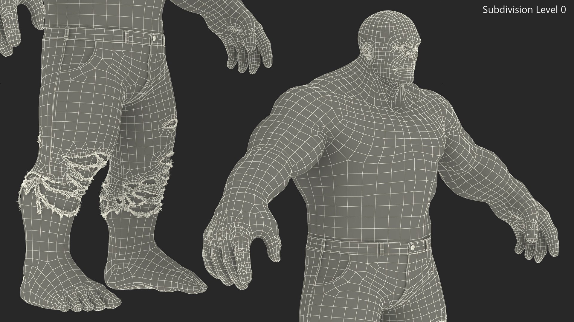 Hulk A-Pose Fur For Maya 3D Model - TurboSquid 2425184