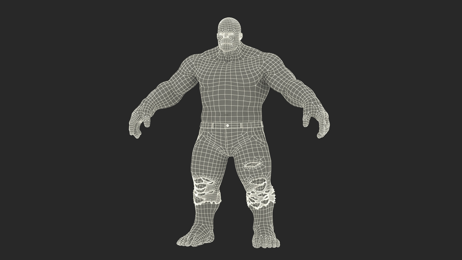 Hulk A-Pose Fur For Maya 3D Model - TurboSquid 2425184