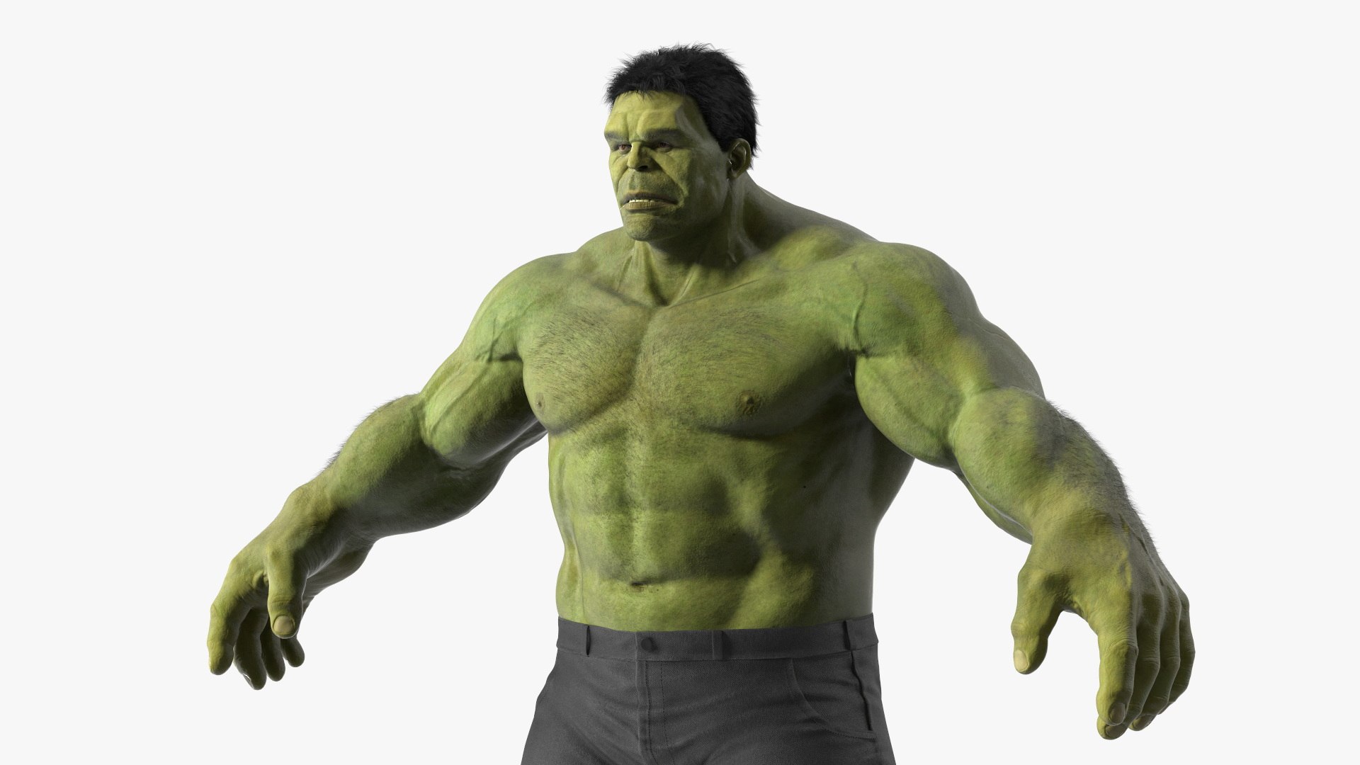 Hulk A-Pose Fur For Maya 3D Model - TurboSquid 2425184