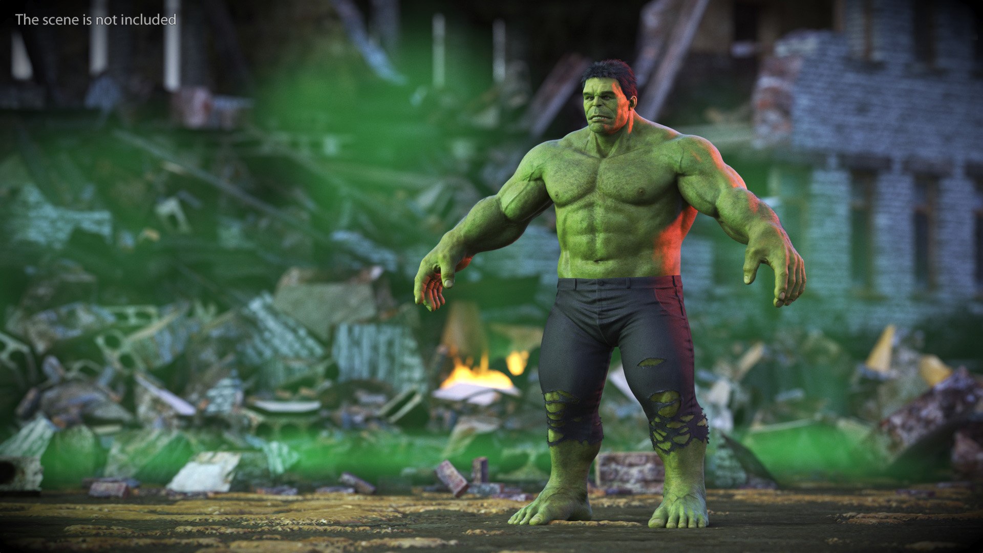 Hulk A-Pose Fur For Maya 3D Model - TurboSquid 2425184