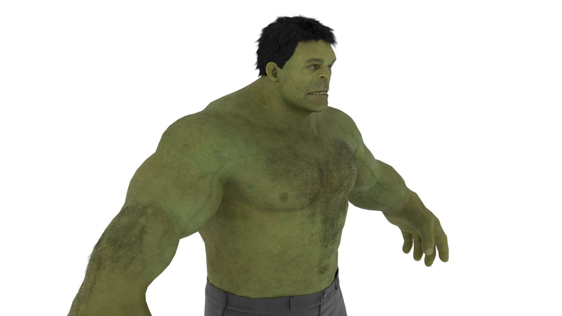 Hulk A-Pose Fur For Maya 3D Model - TurboSquid 2425184