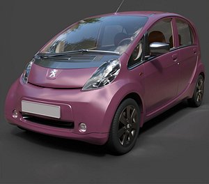 2011 Peugeot iOn Electric City Car - High-Poly 3D Model