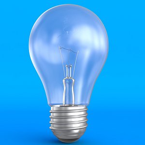 3d classic light bulb