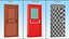 Single Fire Exit Door with Panic Bar 3D model