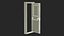 Single Fire Exit Door with Panic Bar 3D model