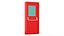 Single Fire Exit Door with Panic Bar 3D model