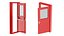 Single Fire Exit Door with Panic Bar 3D model