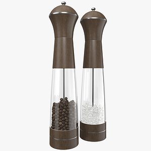 3D realistic salt pepper grinder model
