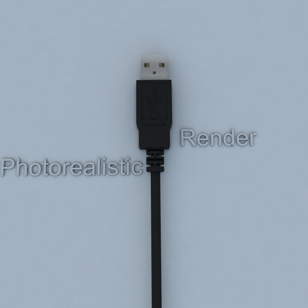 3d real usb connector