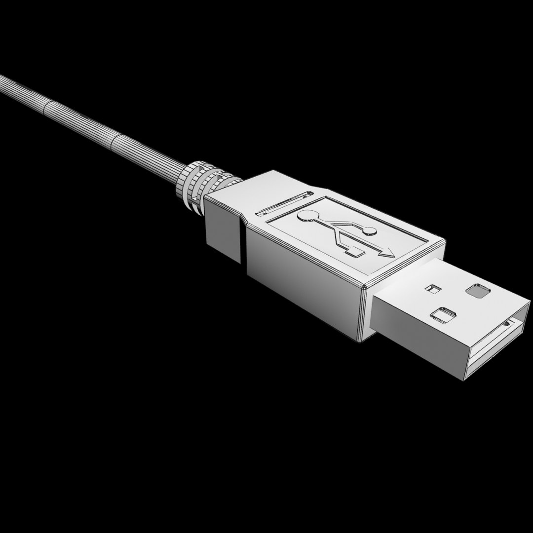 3d Real Usb Connector