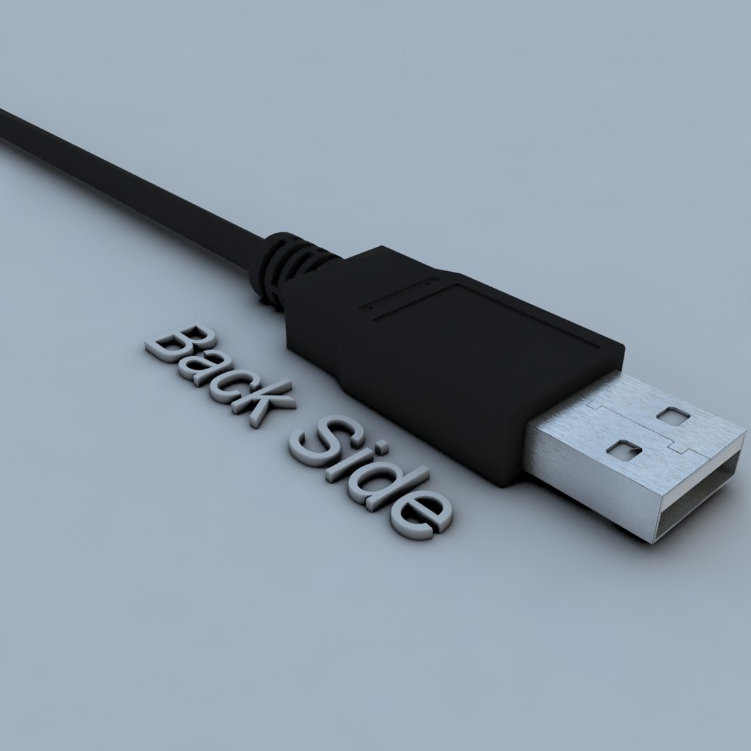 3d Real Usb Connector