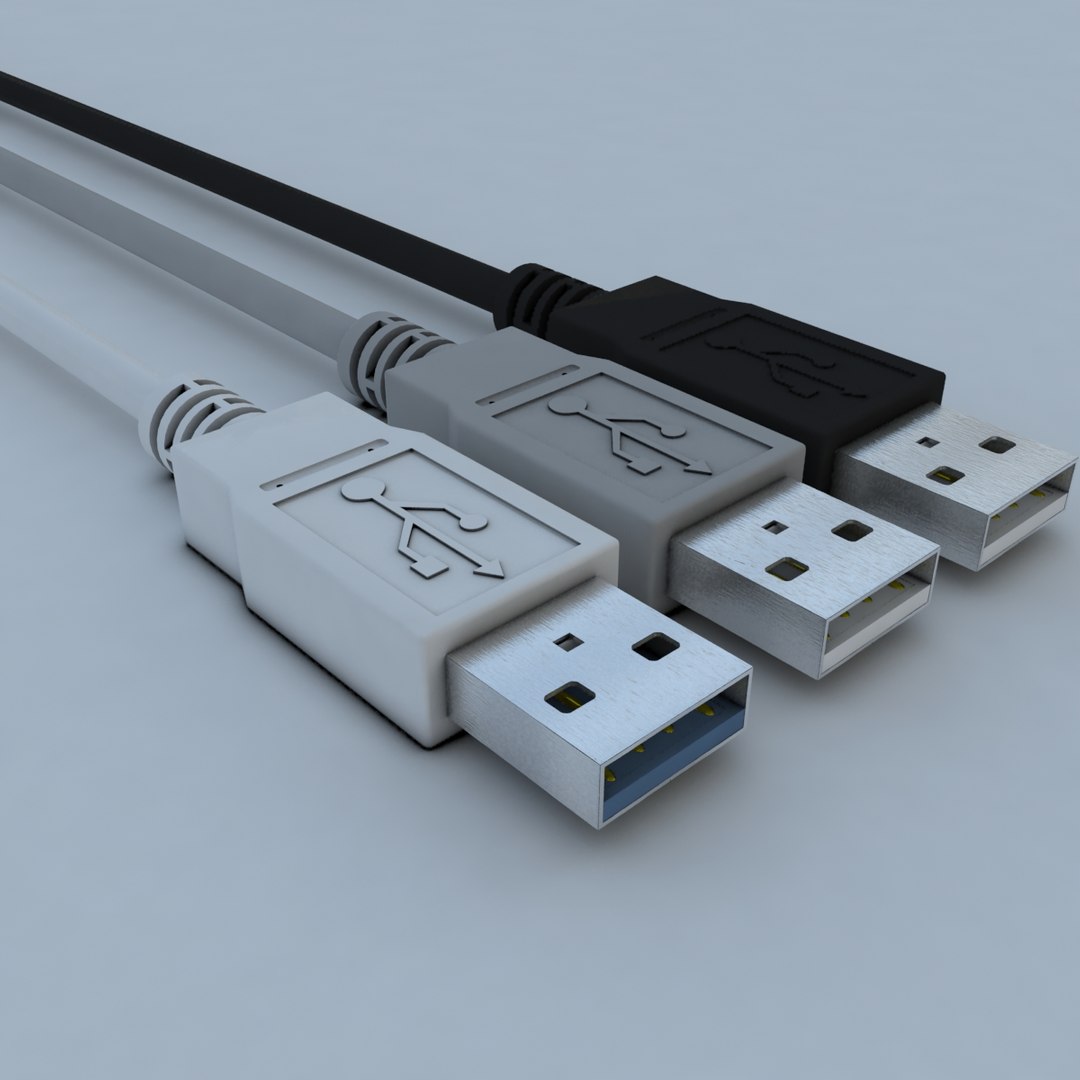 3d Real Usb Connector