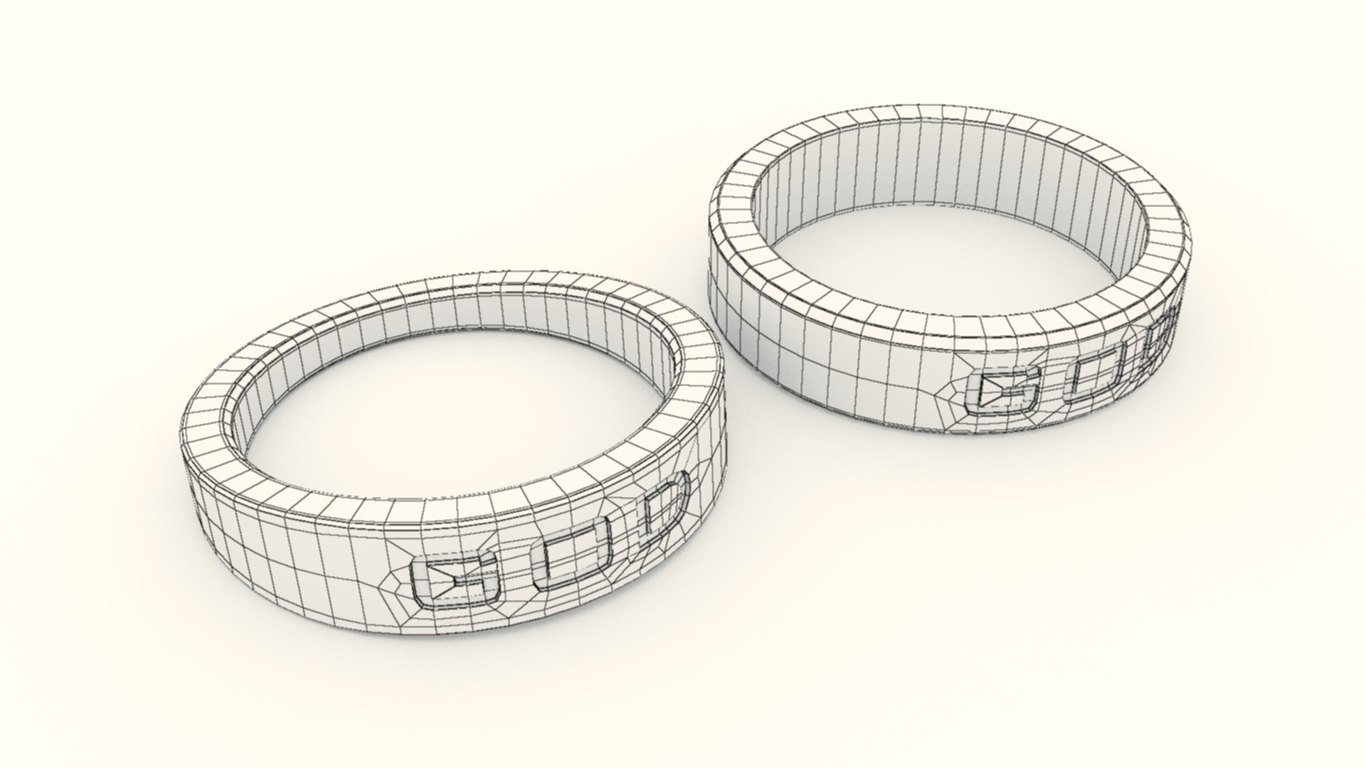 3D model God Couple Ring Gold - TurboSquid 1888480
