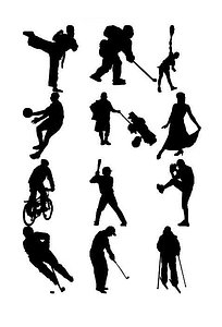 3d model sports silhouettes